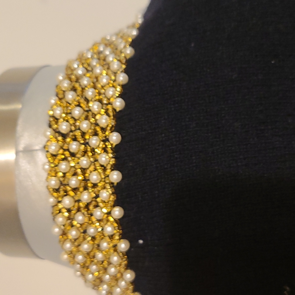 Vintage Zell Ucci Original Beautiful Preal & Gold Sequins. View 6